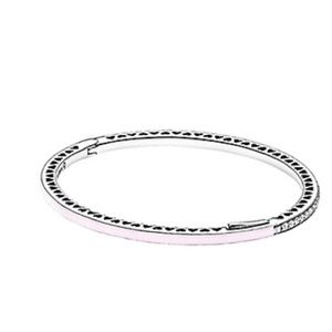 Pandora Radiant Hearts Pink Bangle